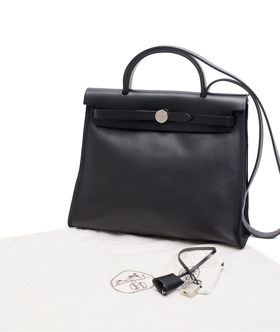 HERMES Черная тканевая сумка через плечо, фото 9