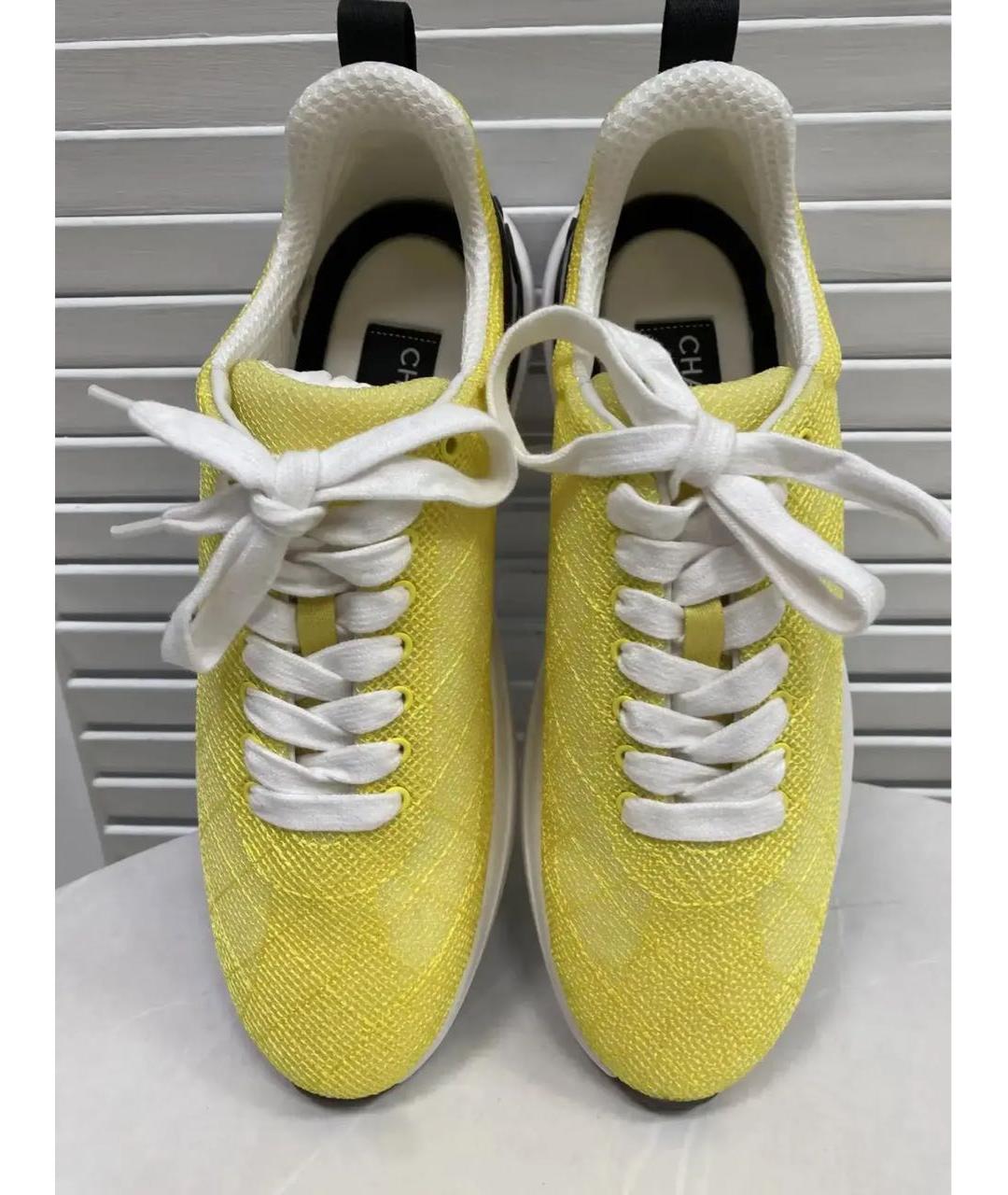 CHANEL Желтые кроссовки, фото 4