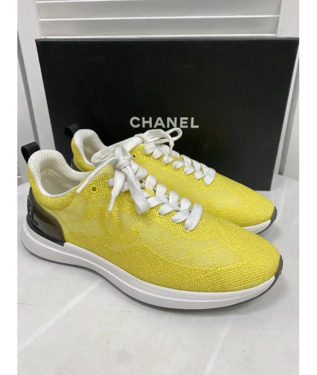 CHANEL Желтые кроссовки, фото 2