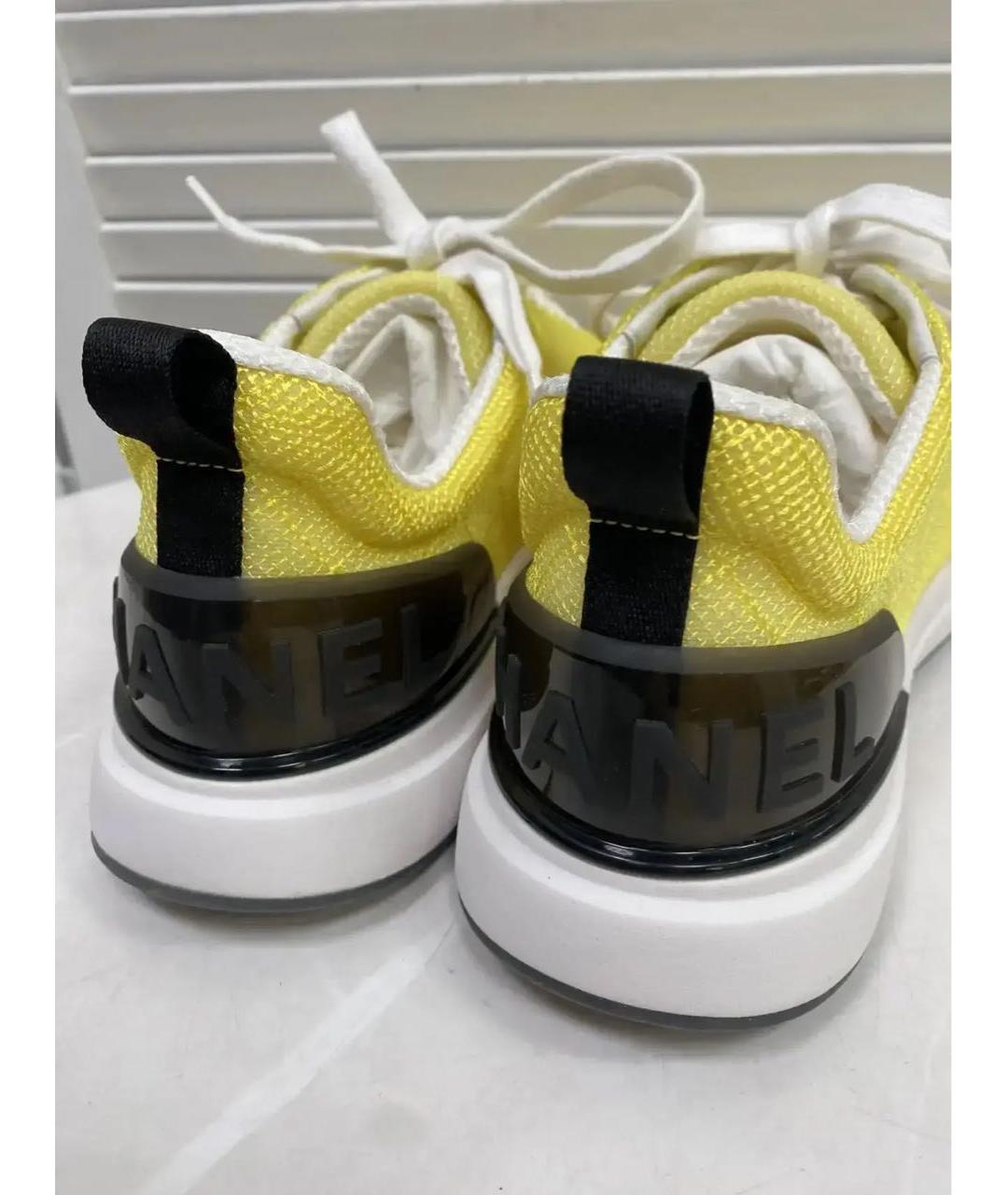 CHANEL Желтые кроссовки, фото 3