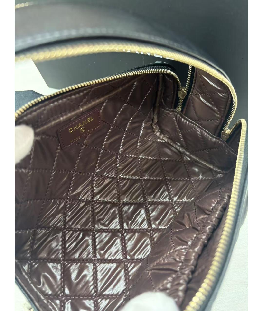 CHANEL Черная кожаная сумка через плечо, фото 6