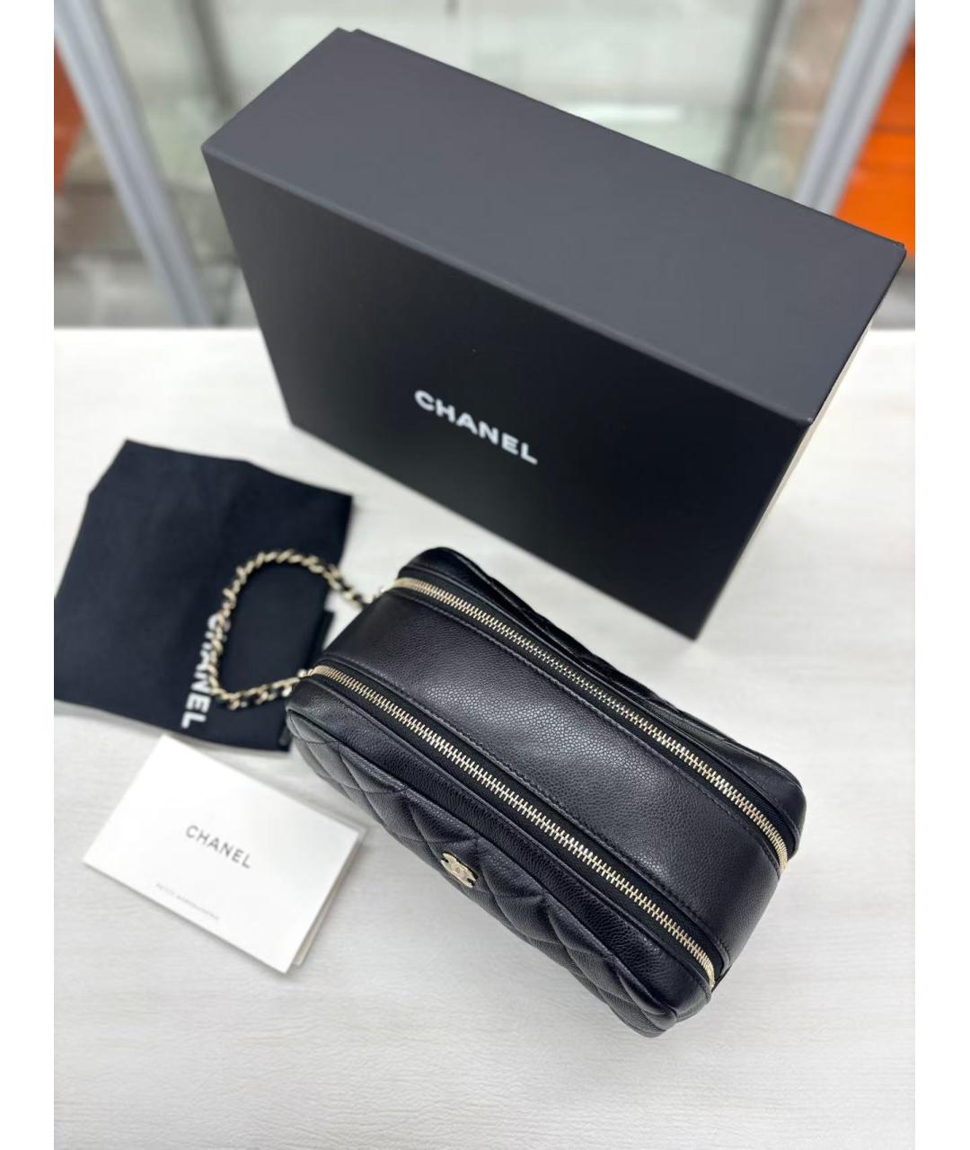 CHANEL Черная кожаная сумка через плечо, фото 3