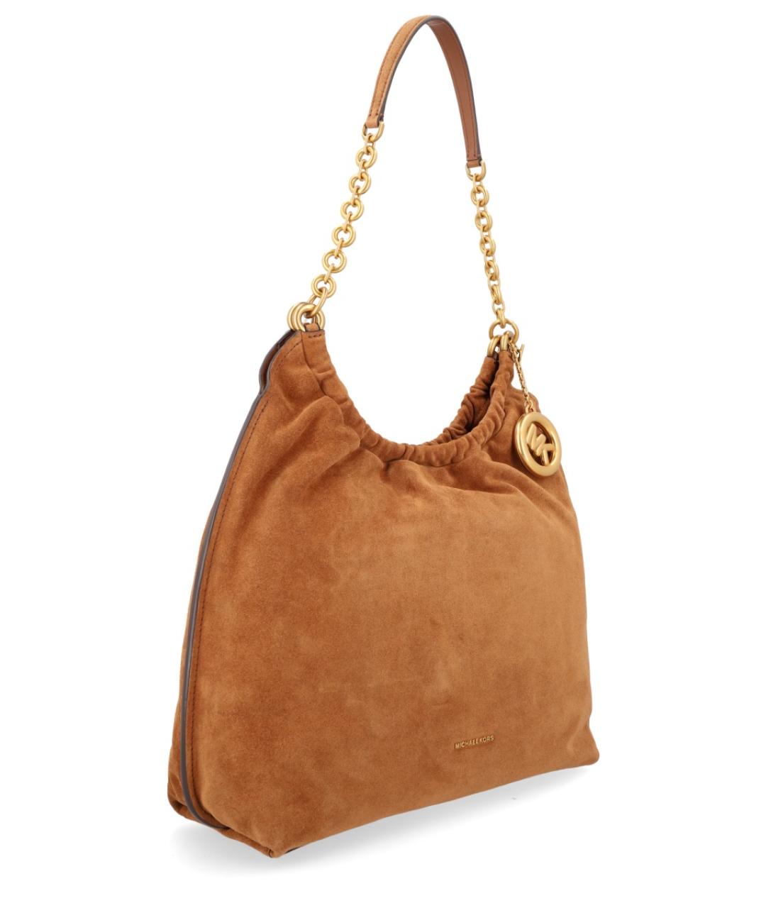 MICHAEL KORS Коричневая кожаная сумка через плечо, фото 2