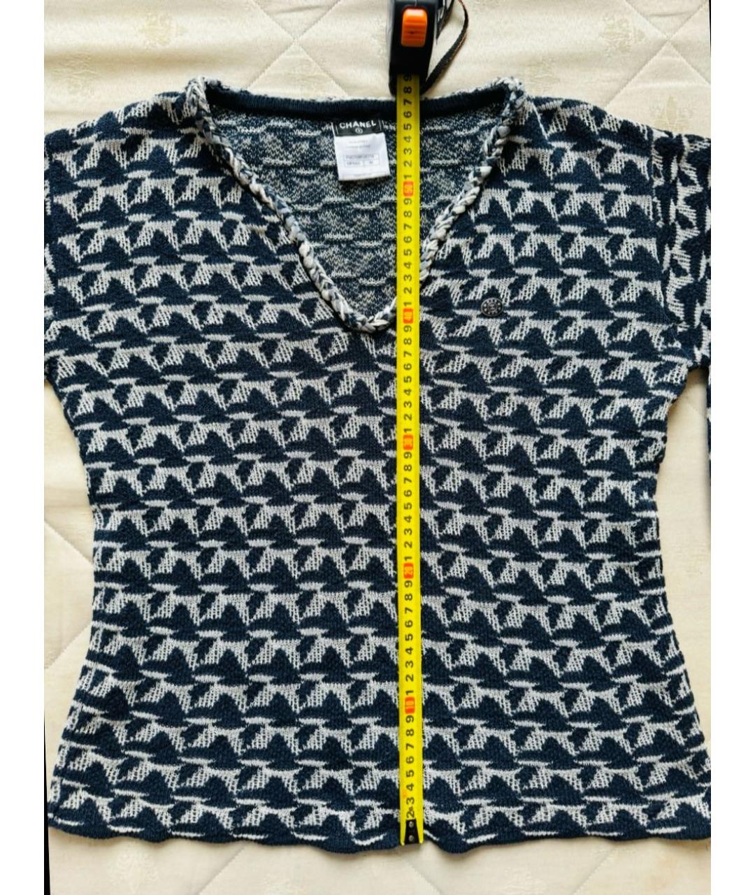 CHANEL Темно-синий хлопковый джемпер / свитер, фото 5
