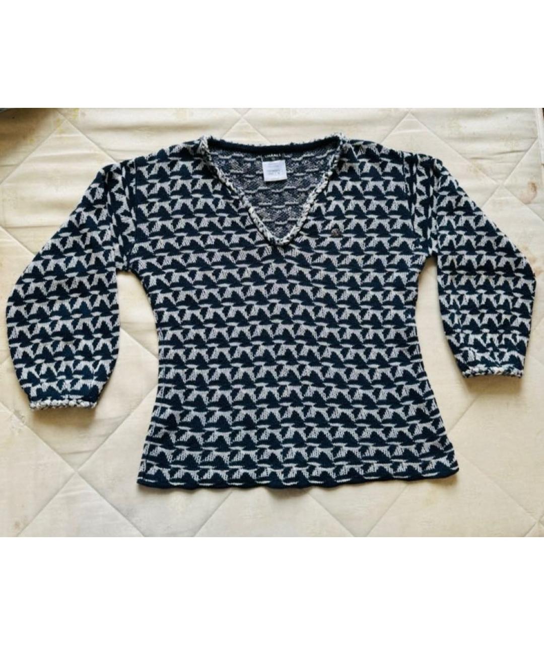 CHANEL Темно-синий хлопковый джемпер / свитер, фото 9