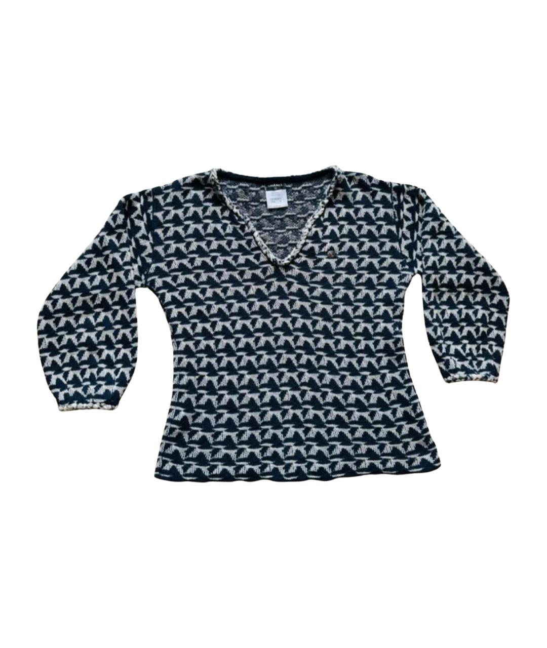 CHANEL Темно-синий хлопковый джемпер / свитер, фото 1