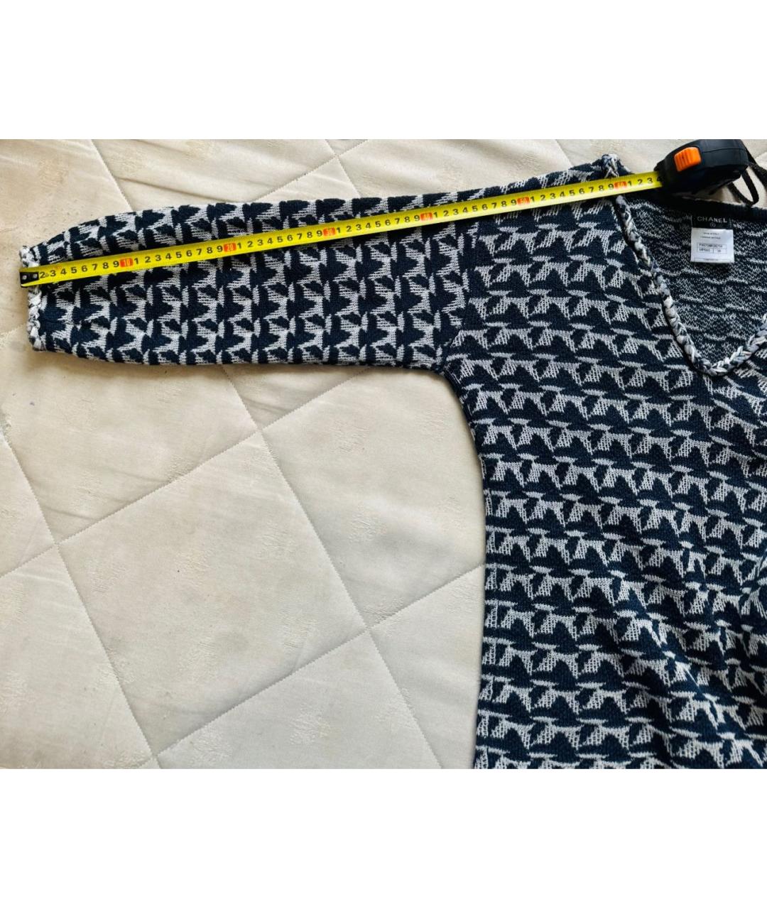CHANEL Темно-синий хлопковый джемпер / свитер, фото 6