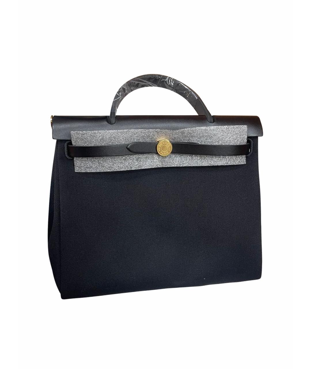 HERMES Черная кожаная сумка через плечо, фото 1