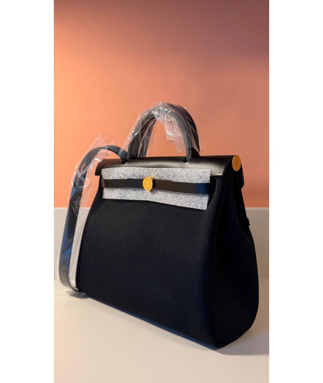 HERMES Черная кожаная сумка через плечо, фото 2