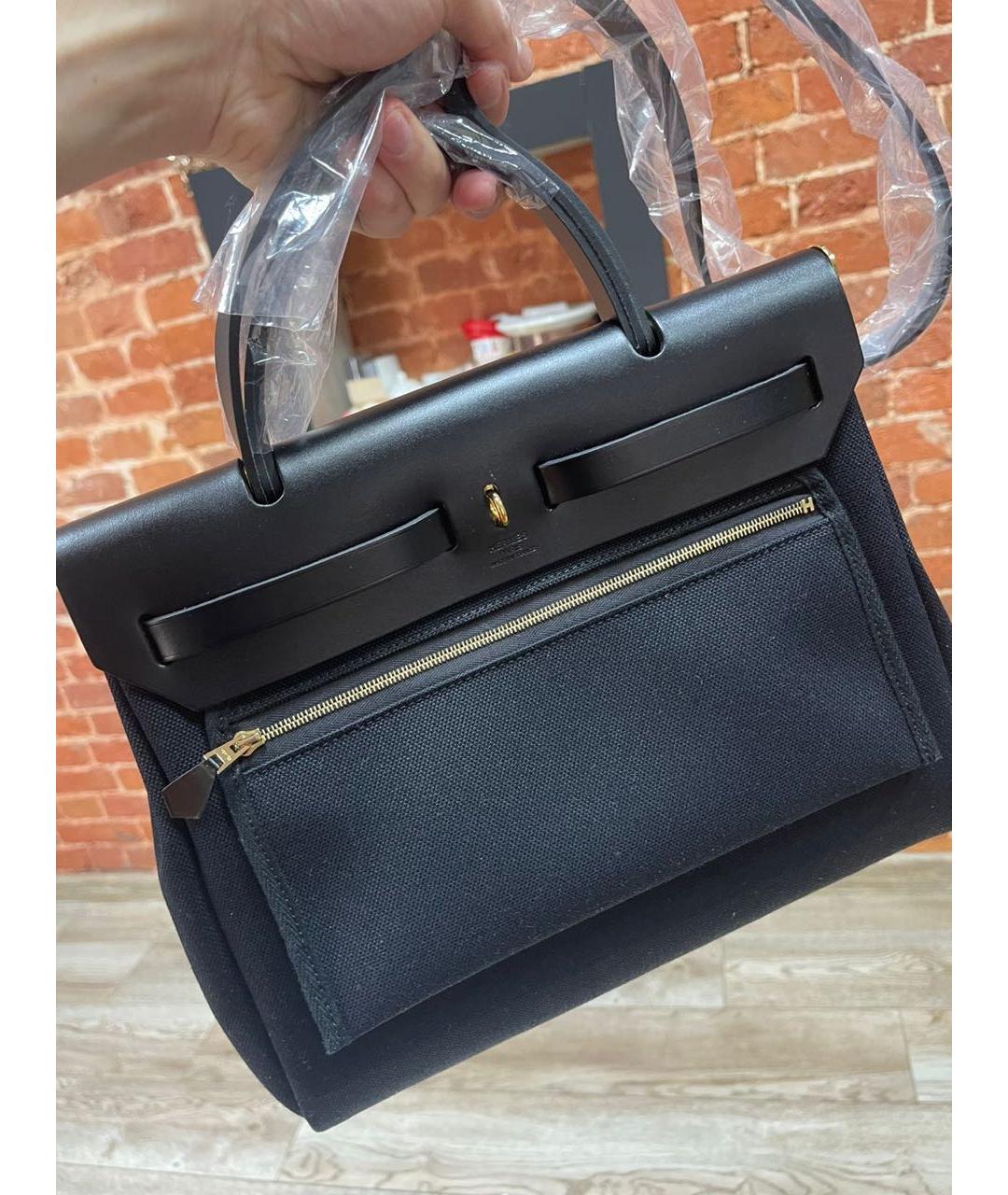 HERMES Черная кожаная сумка через плечо, фото 5