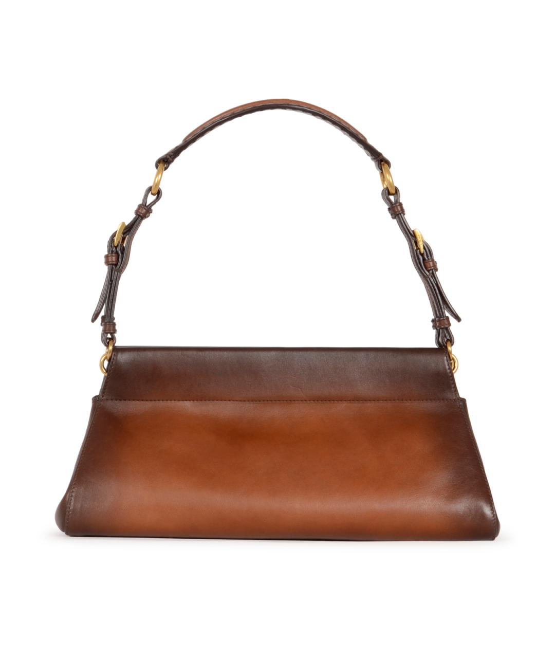 PRADA Коричневая кожаная сумка через плечо, фото 3