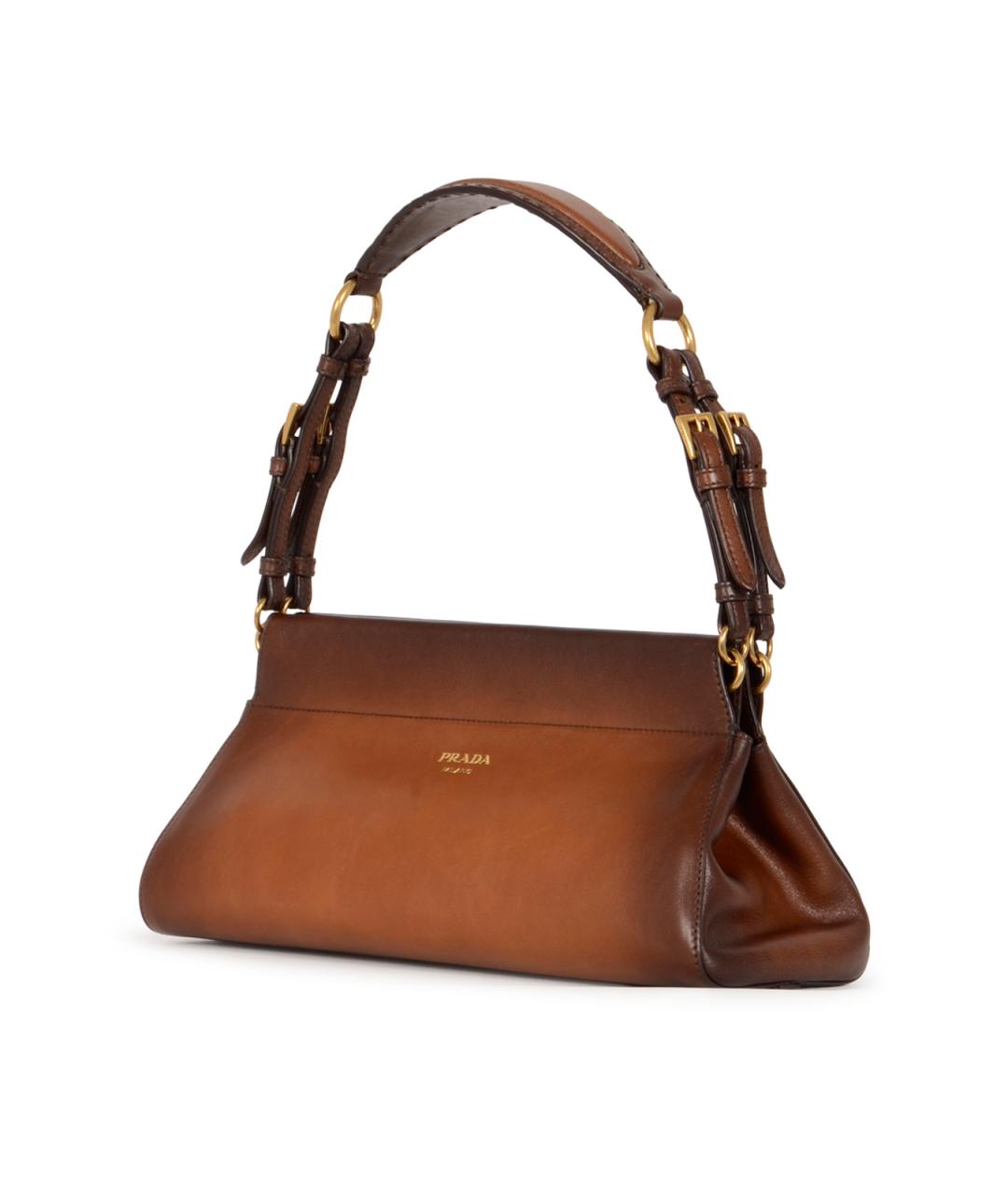 PRADA Коричневая кожаная сумка через плечо, фото 2