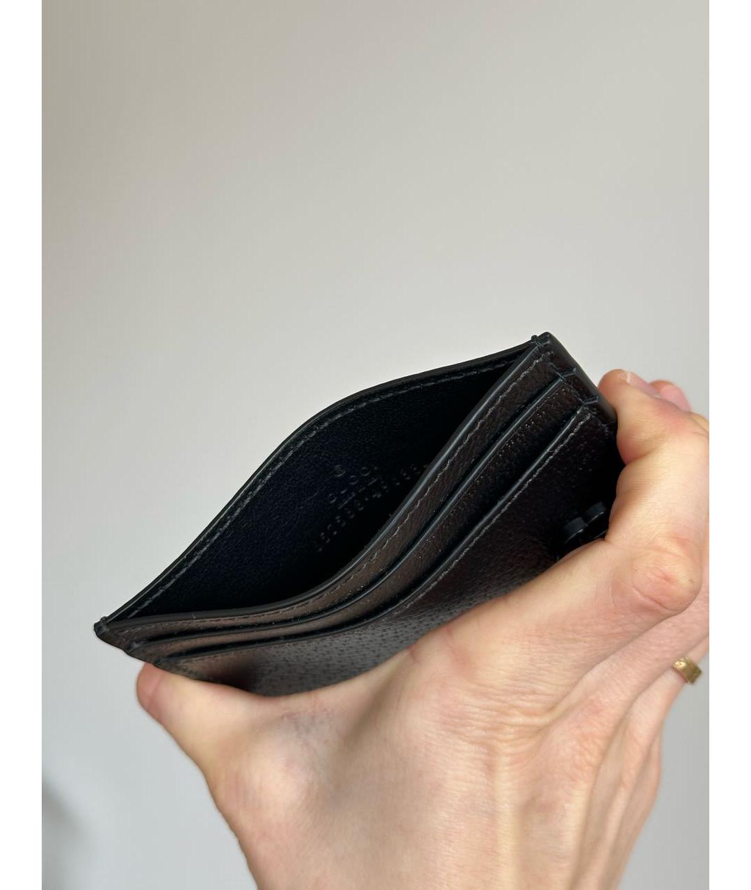 GUCCI Черный кожаный кардхолдер, фото 4