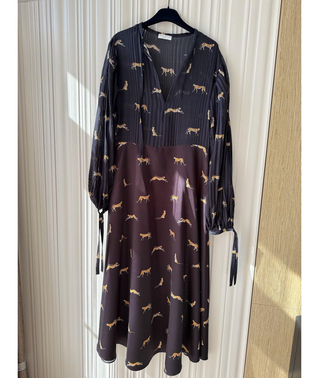 BALLANTYNE Синее шелковое вечернее платье, фото 4