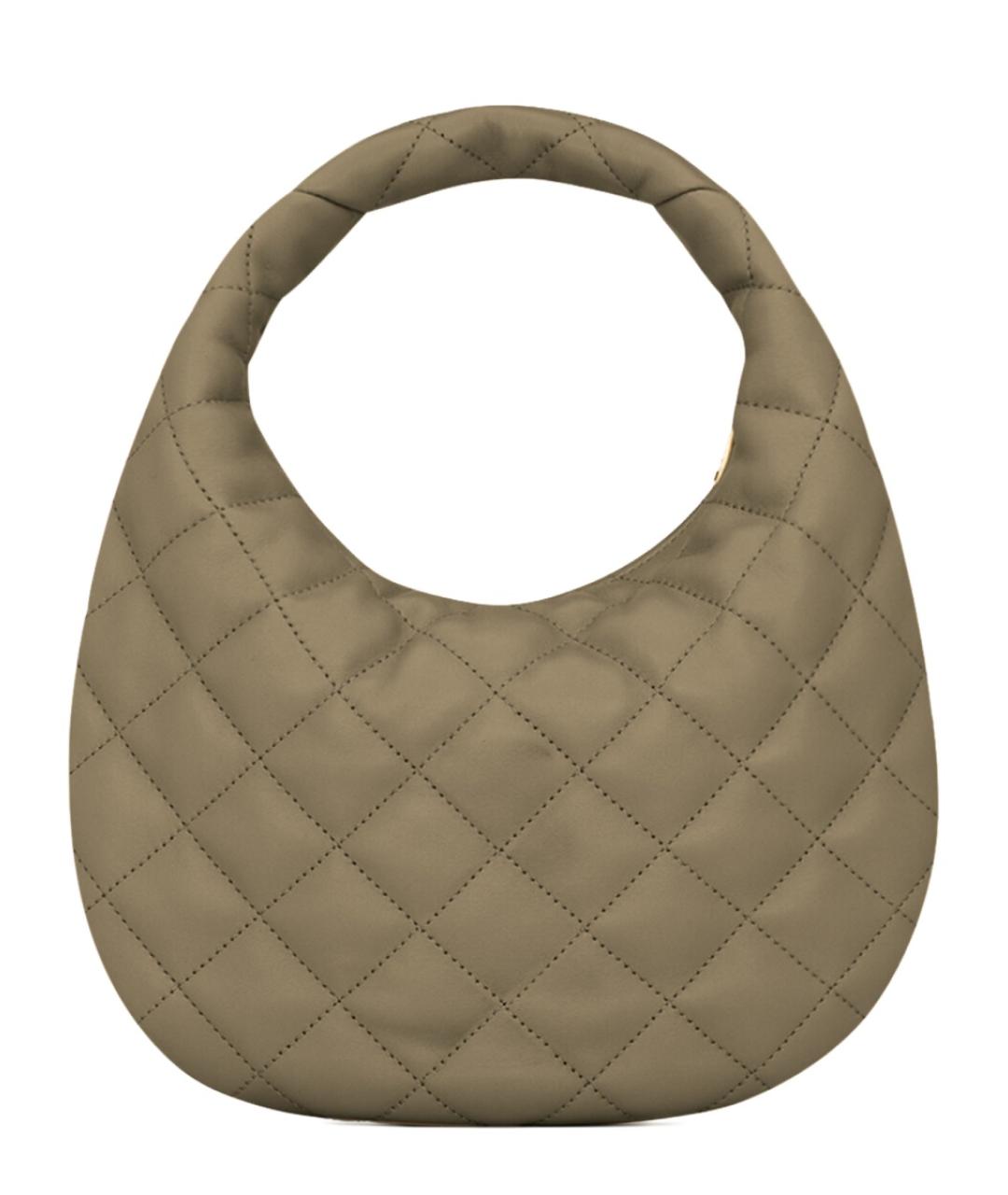 SAINT LAURENT Зеленая кожаная сумка через плечо, фото 2