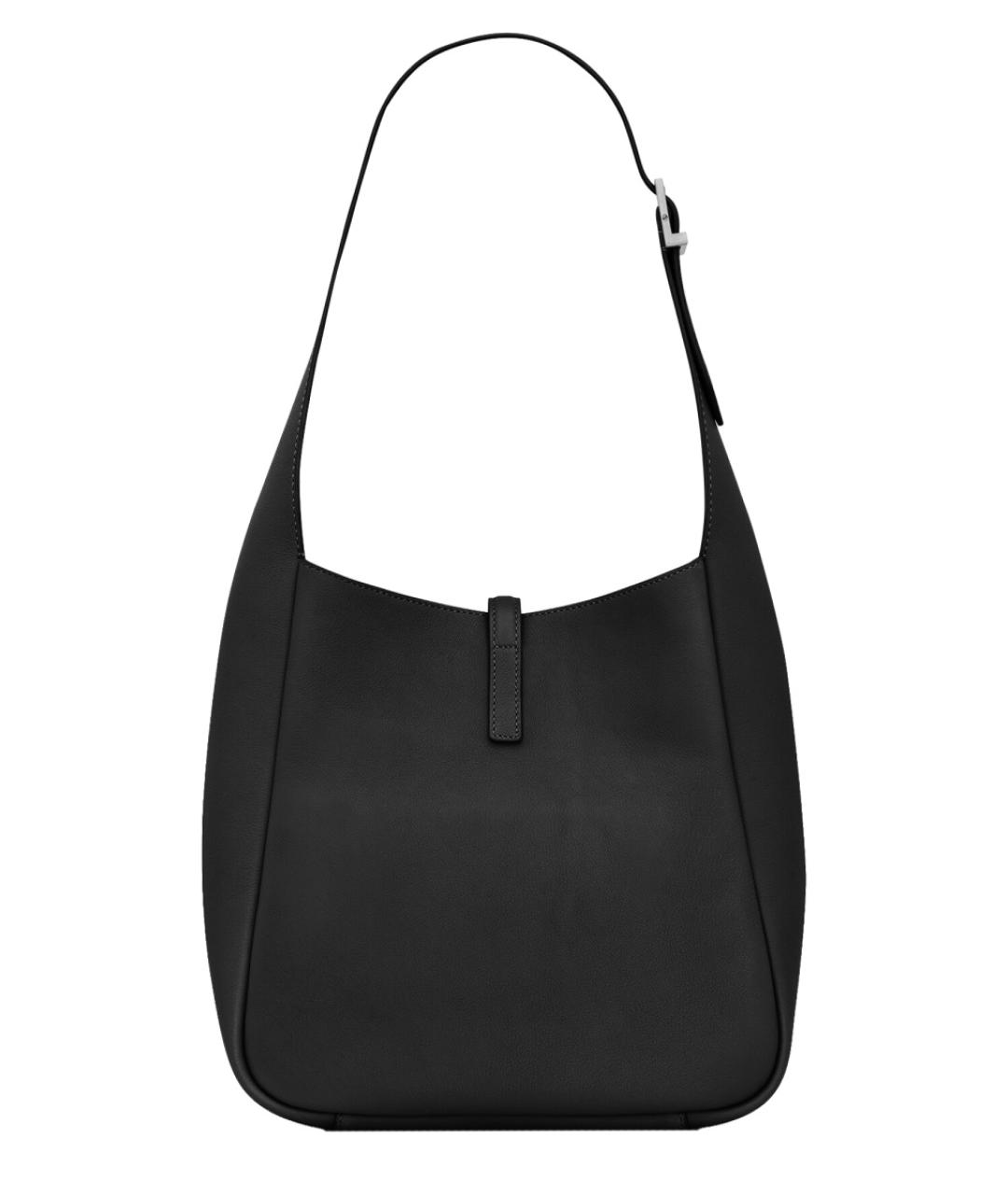 SAINT LAURENT Черная кожаная сумка через плечо, фото 2