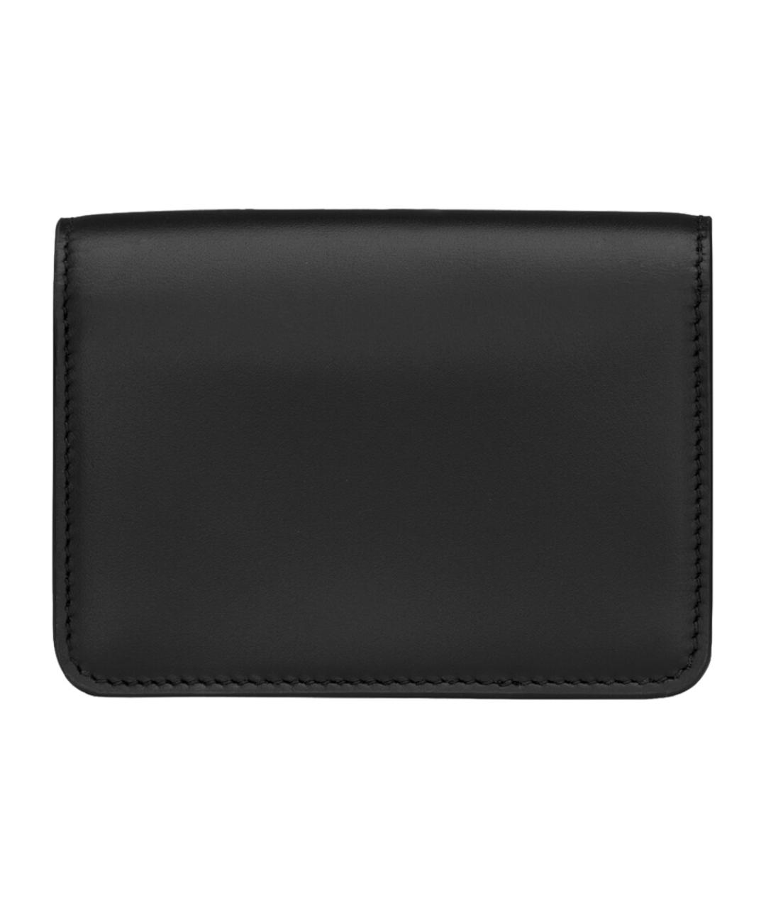 SAINT LAURENT Черная кожаная визитница, фото 2