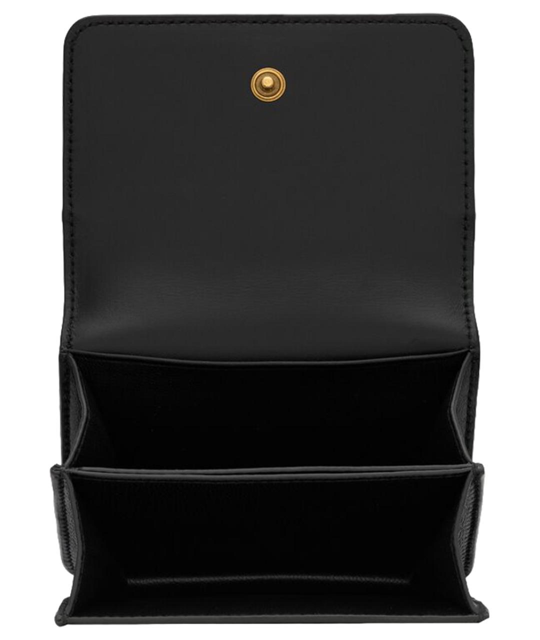 SAINT LAURENT Черная кожаная визитница, фото 3