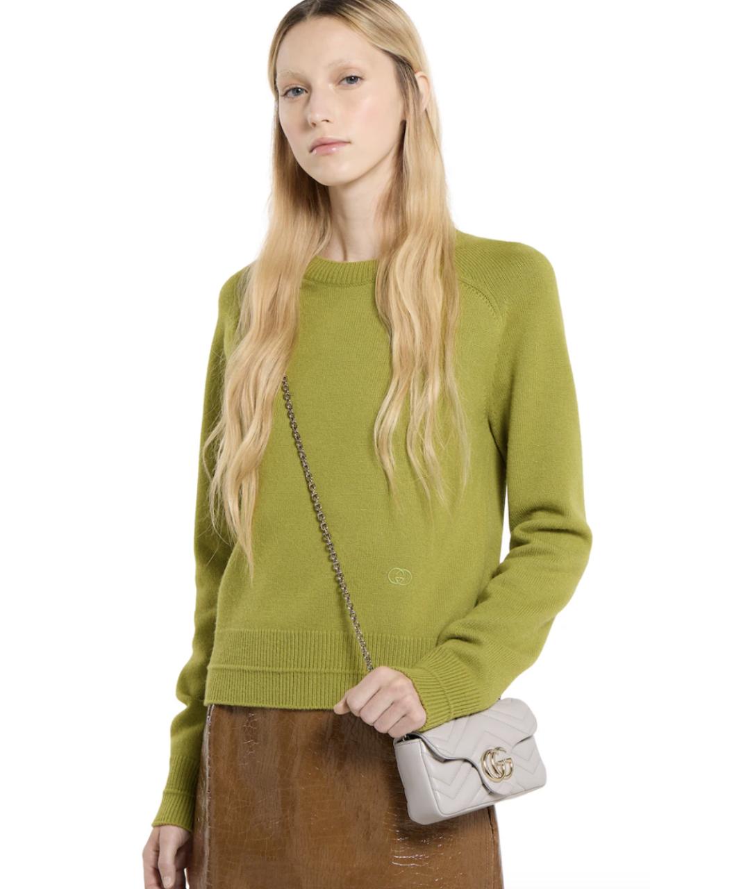 GUCCI Серая кожаная сумка через плечо, фото 3