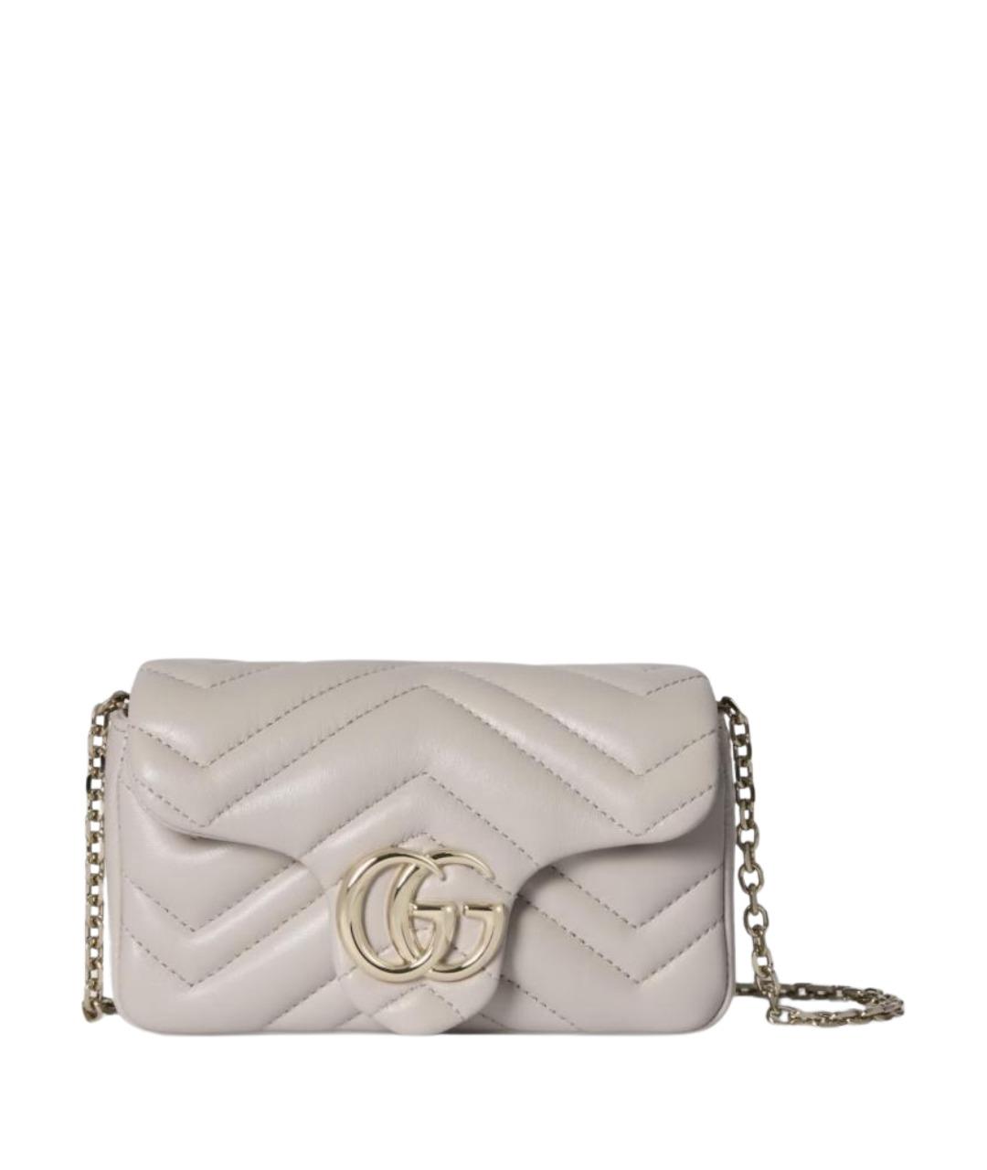 GUCCI Серая кожаная сумка через плечо, фото 1