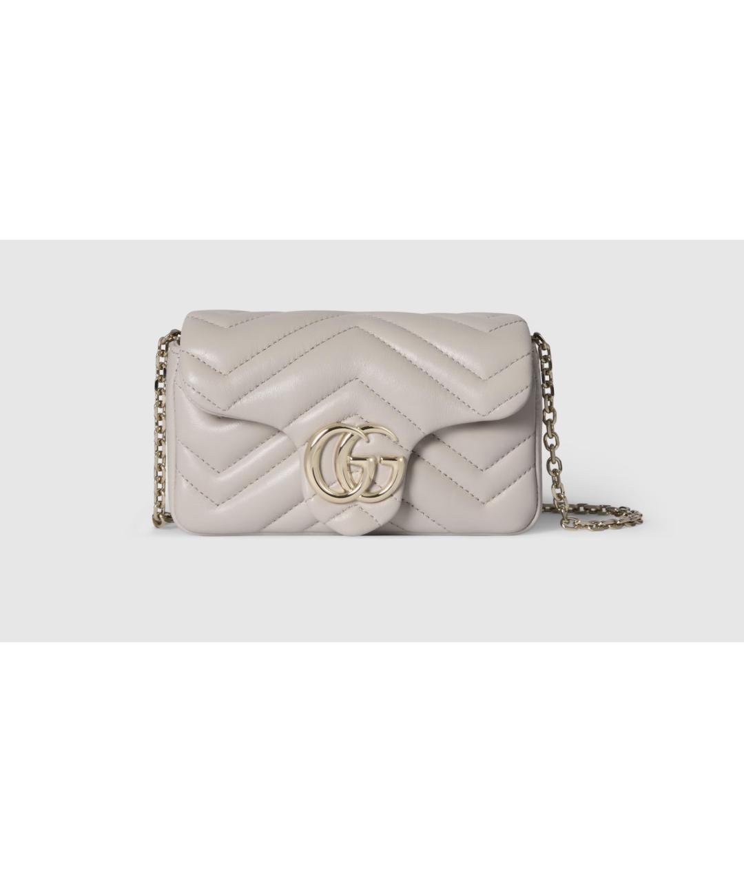 GUCCI Серая кожаная сумка через плечо, фото 6