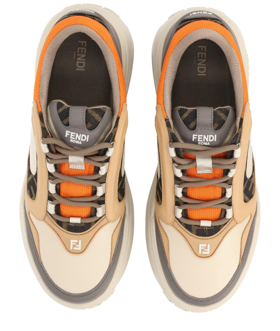 FENDI Мульти кожаные низкие кроссовки / кеды, фото 3