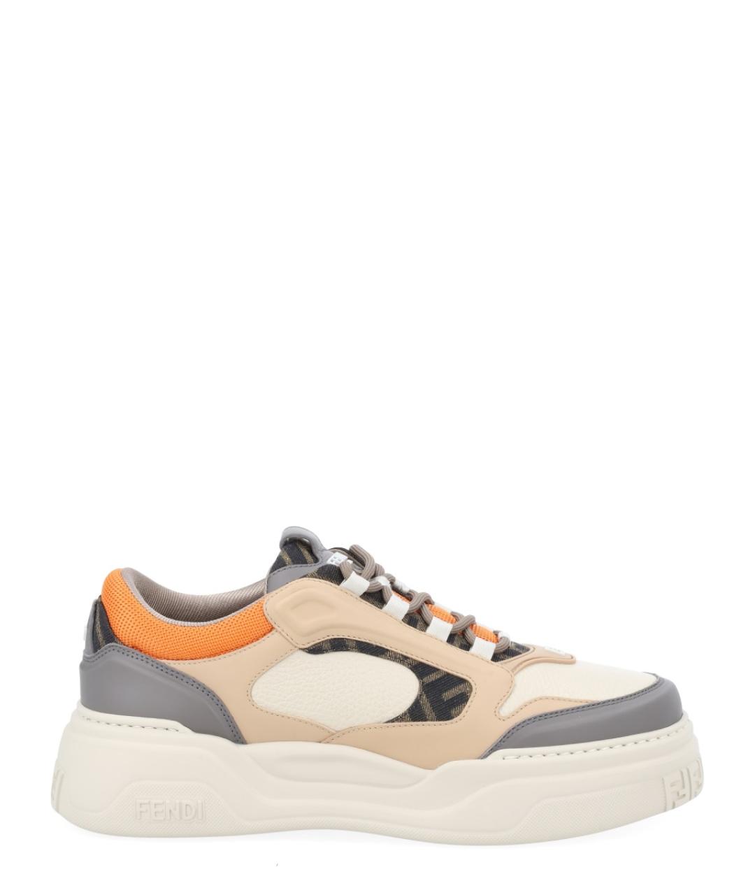 FENDI Мульти кожаные низкие кроссовки / кеды, фото 1