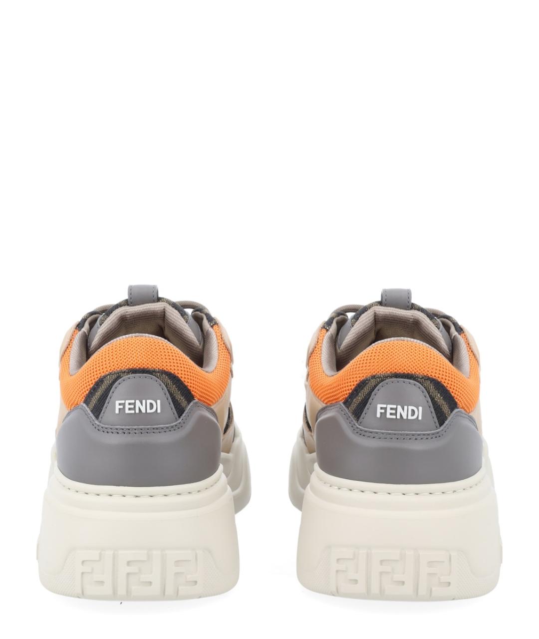 FENDI Мульти кожаные низкие кроссовки / кеды, фото 4