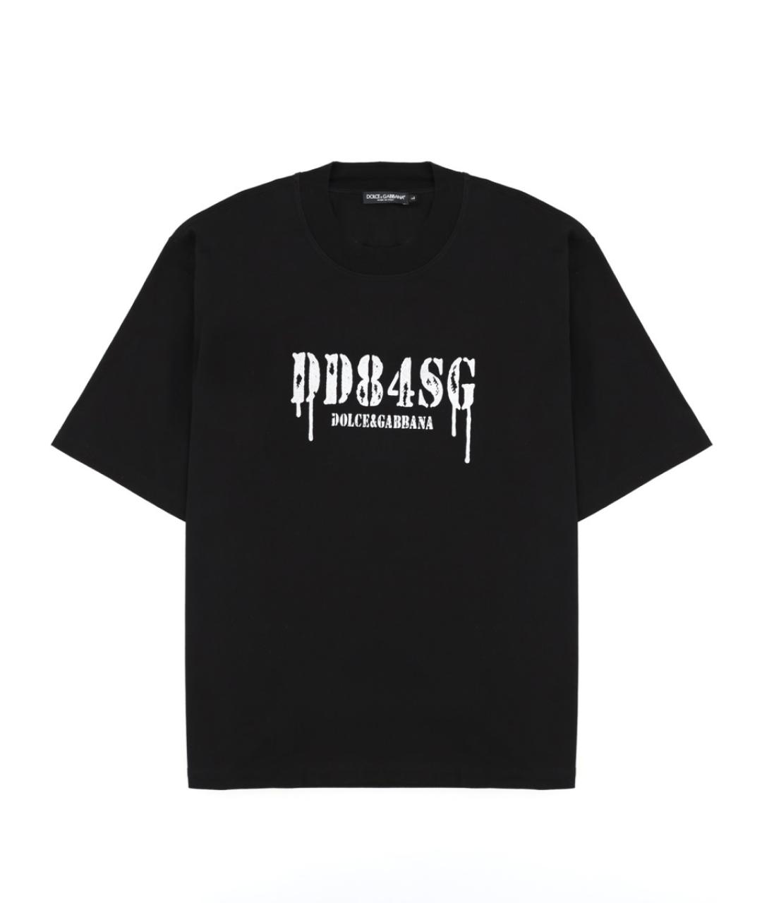 DOLCE&GABBANA Черная хлопковая футболка, фото 1