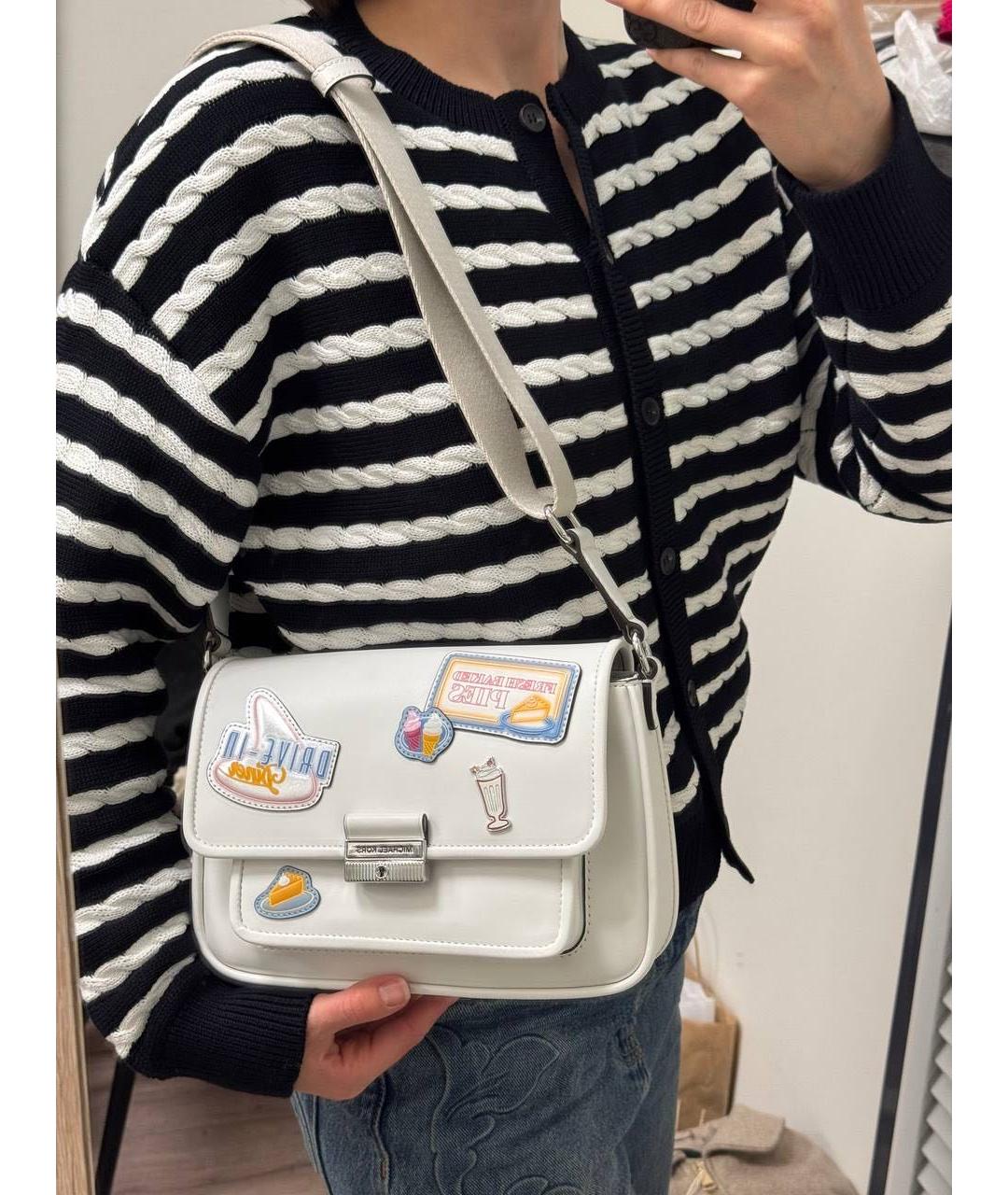 MICHAEL KORS Белая сумка через плечо, фото 2