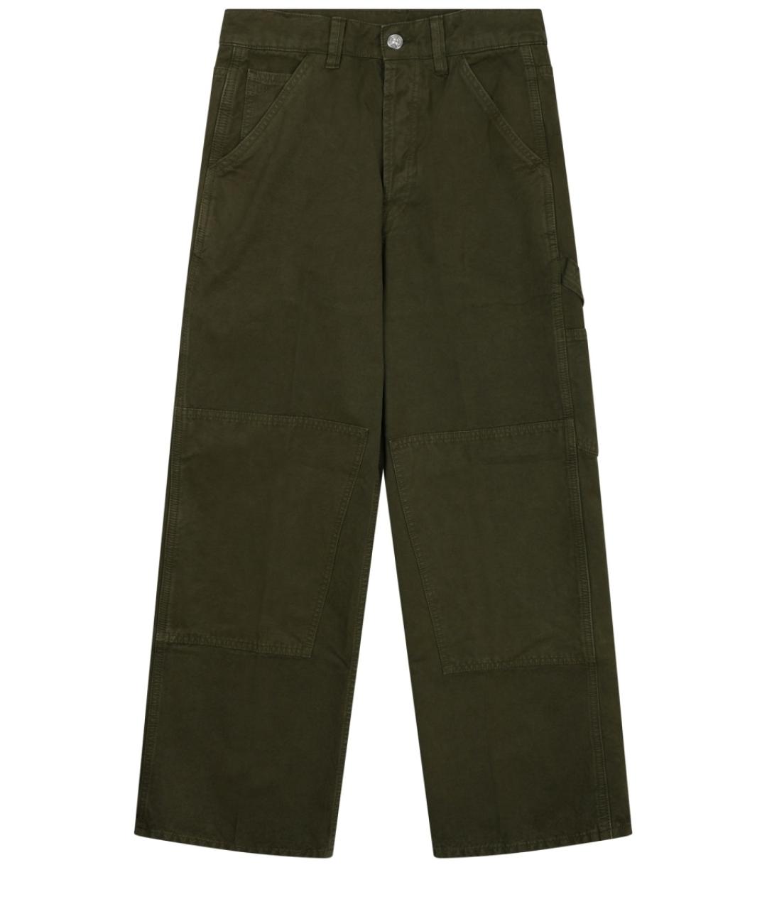 NINE IN THE MORNING Зеленые хлопковые повседневные брюки, фото 1