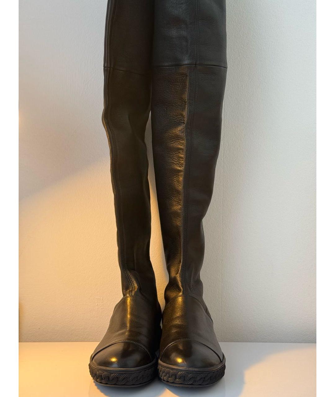 CASADEI Черные кожаные сапоги, фото 3