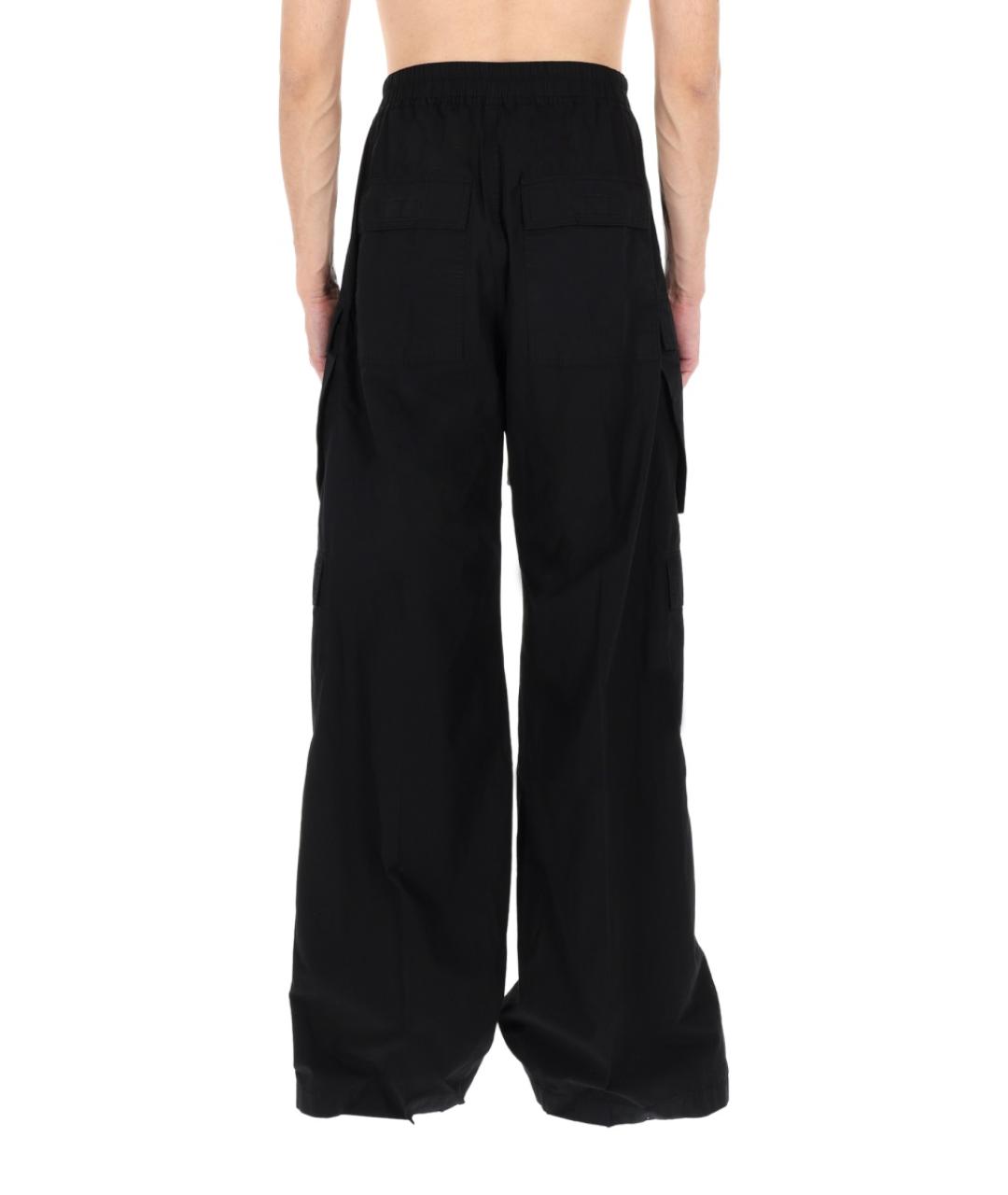 RICK OWENS DRKSHDW Черные хлопковые повседневные брюки, фото 5