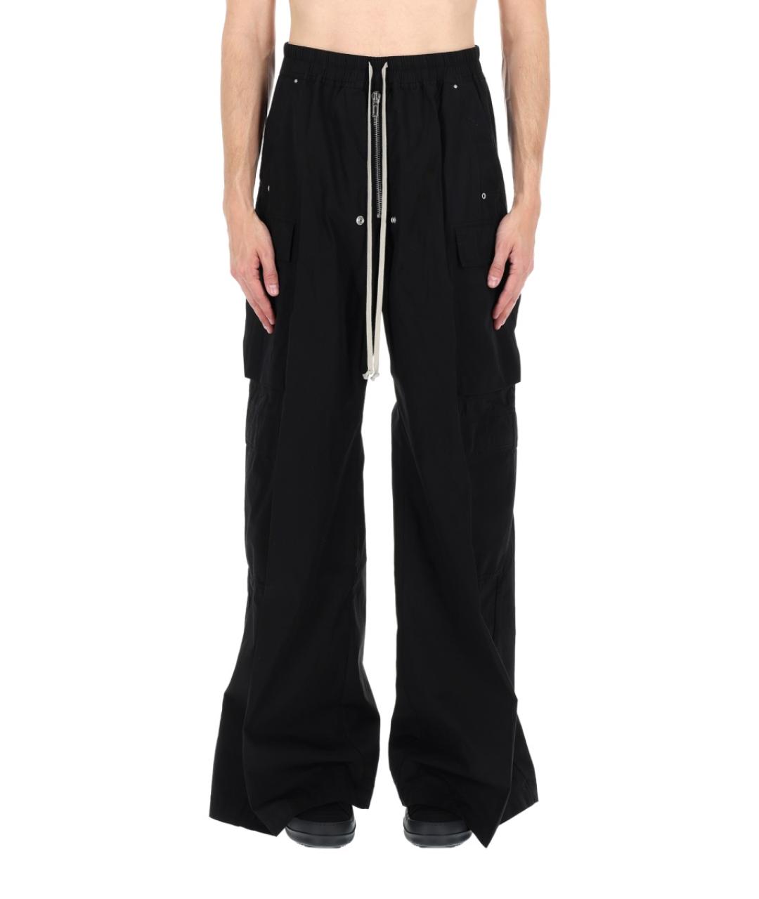 RICK OWENS DRKSHDW Черные хлопковые повседневные брюки, фото 4