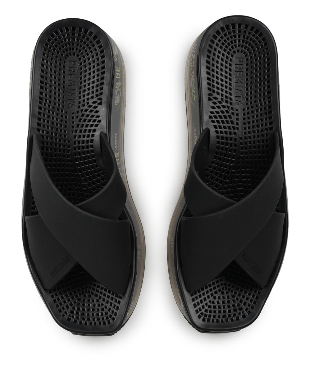 PREMIATA Черные синтетические сабо, фото 5
