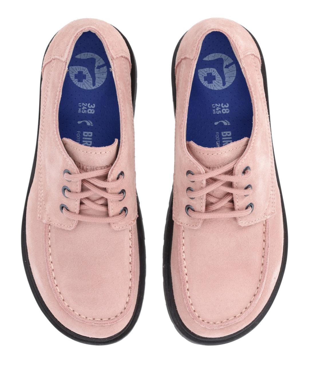 BIRKENSTOCK Розовые замшевые низкие ботинки, фото 5