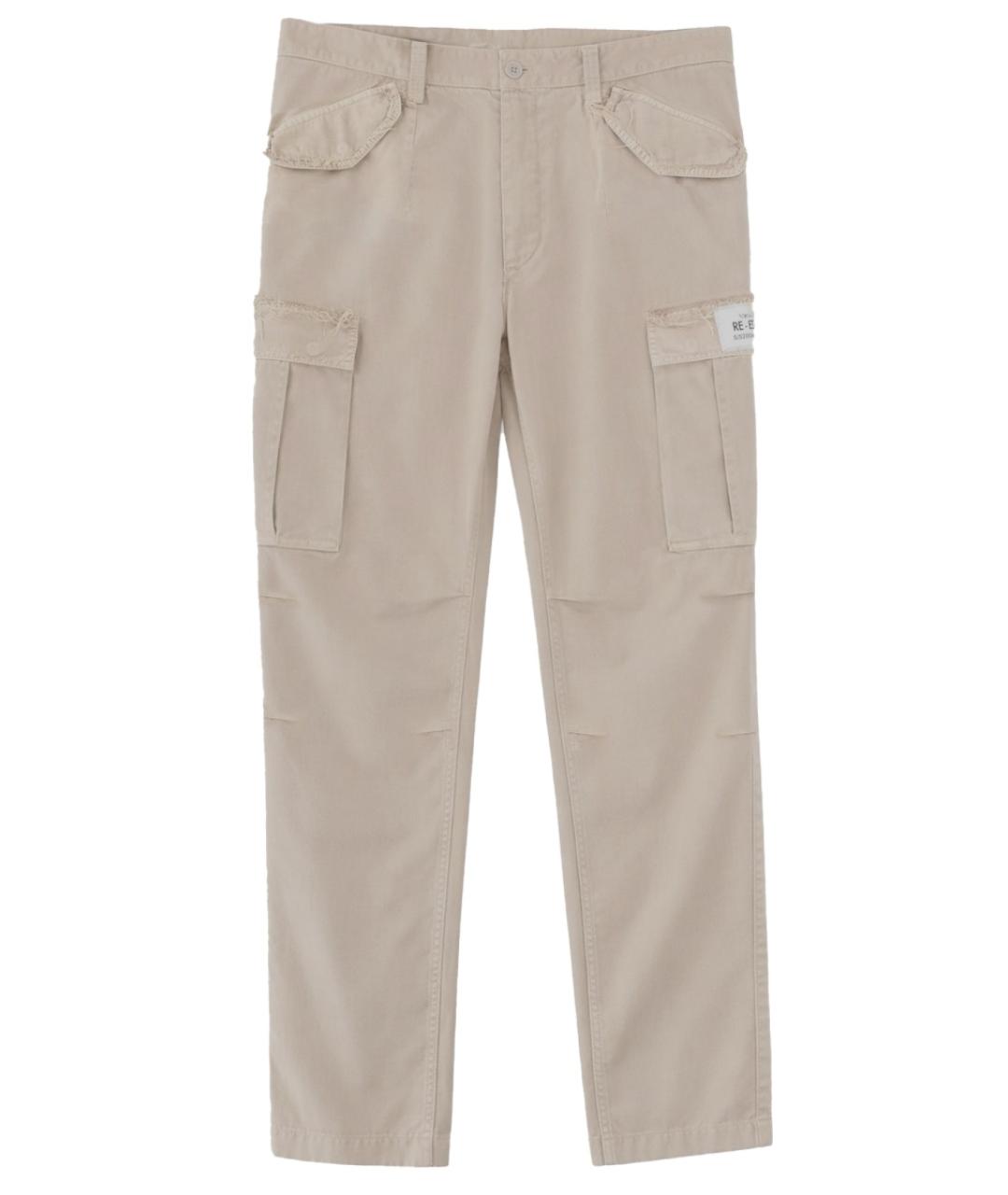 DOLCE&GABBANA Бежевые хлопковые повседневные брюки, фото 1