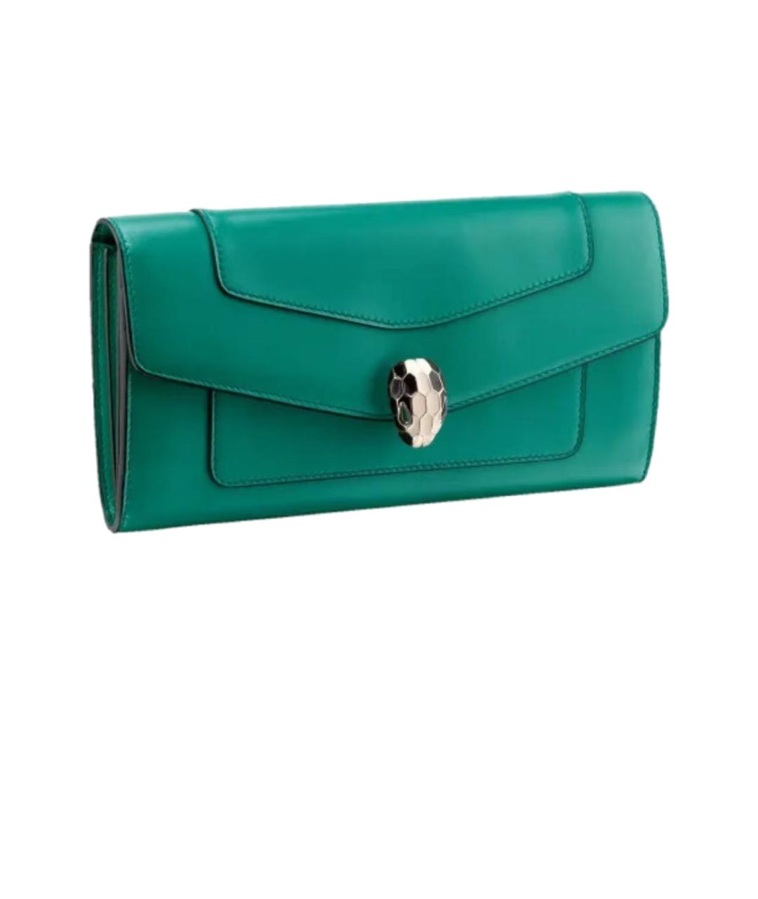 BVLGARI Зеленая кожаная сумка через плечо, фото 7