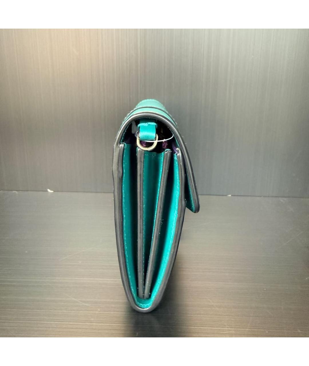 BVLGARI Зеленая кожаная сумка через плечо, фото 4