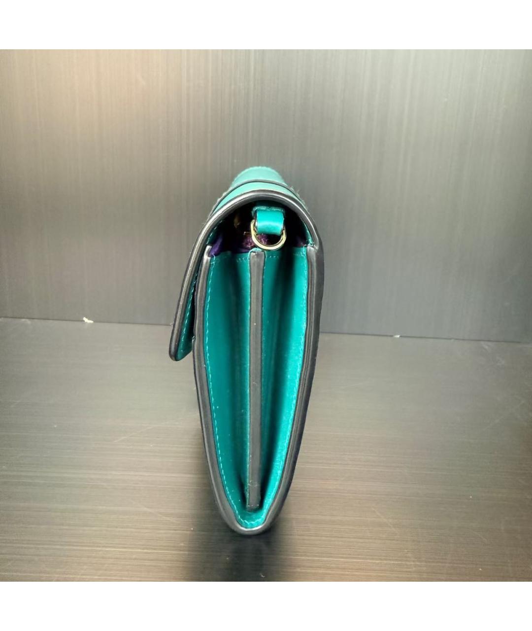 BVLGARI Зеленая кожаная сумка через плечо, фото 5