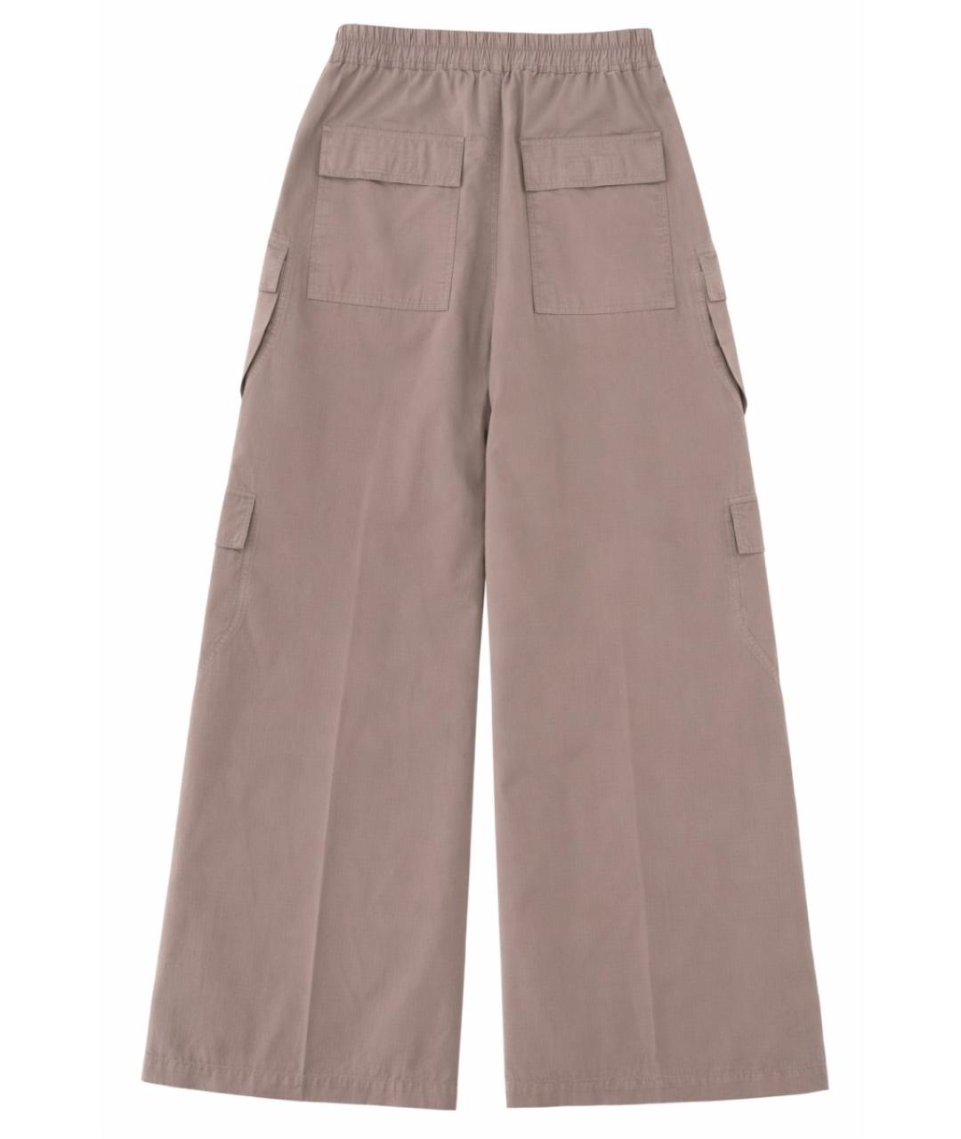 RICK OWENS DRKSHDW Коричневые хлопковые повседневные брюки, фото 2