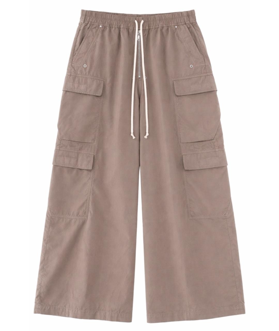 RICK OWENS DRKSHDW Коричневые хлопковые повседневные брюки, фото 1