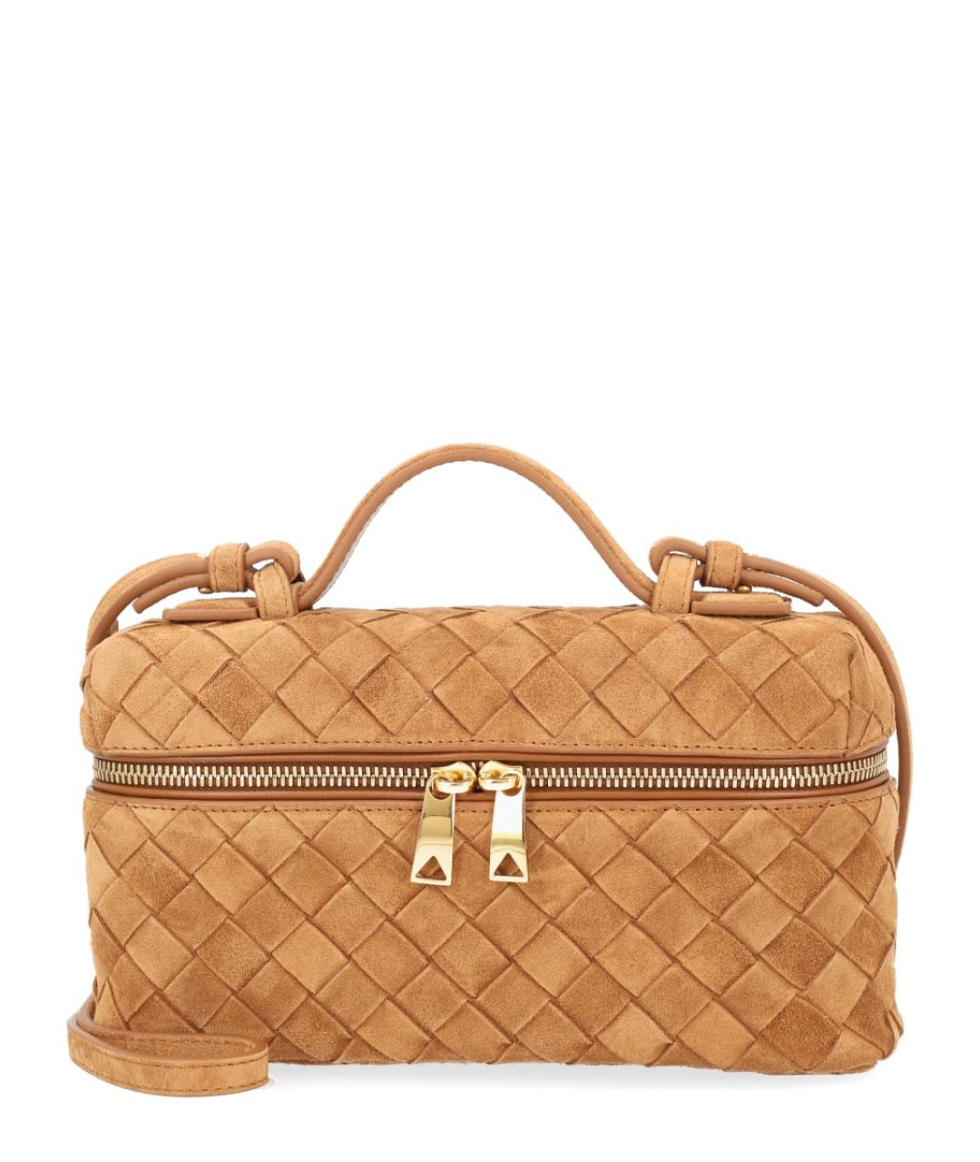 BOTTEGA VENETA Бежевая замшевая сумка через плечо, фото 1