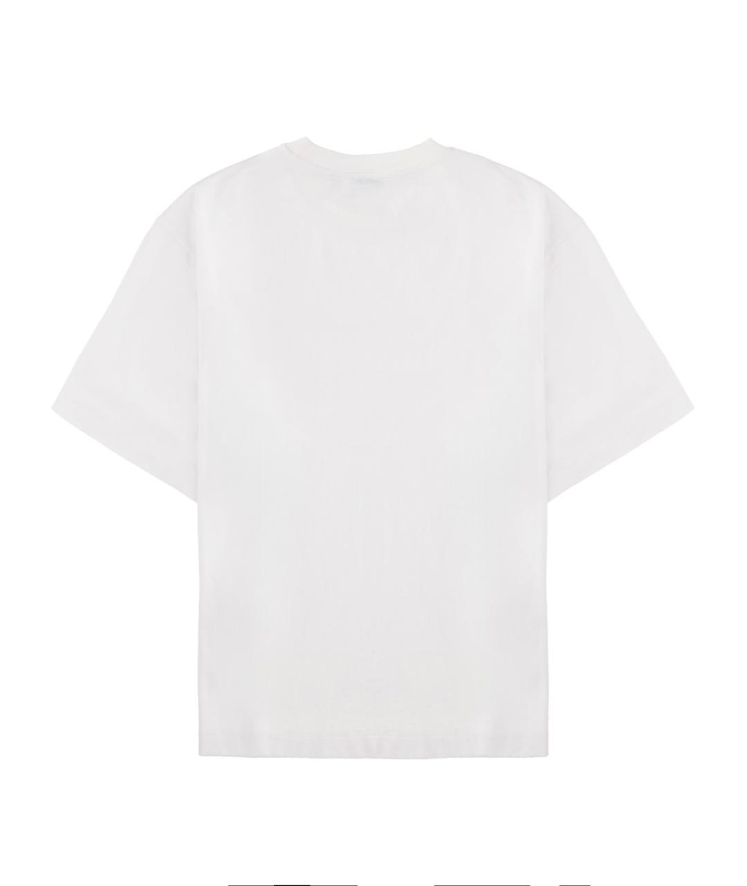 OFF-WHITE Белая хлопковая футболка, фото 2