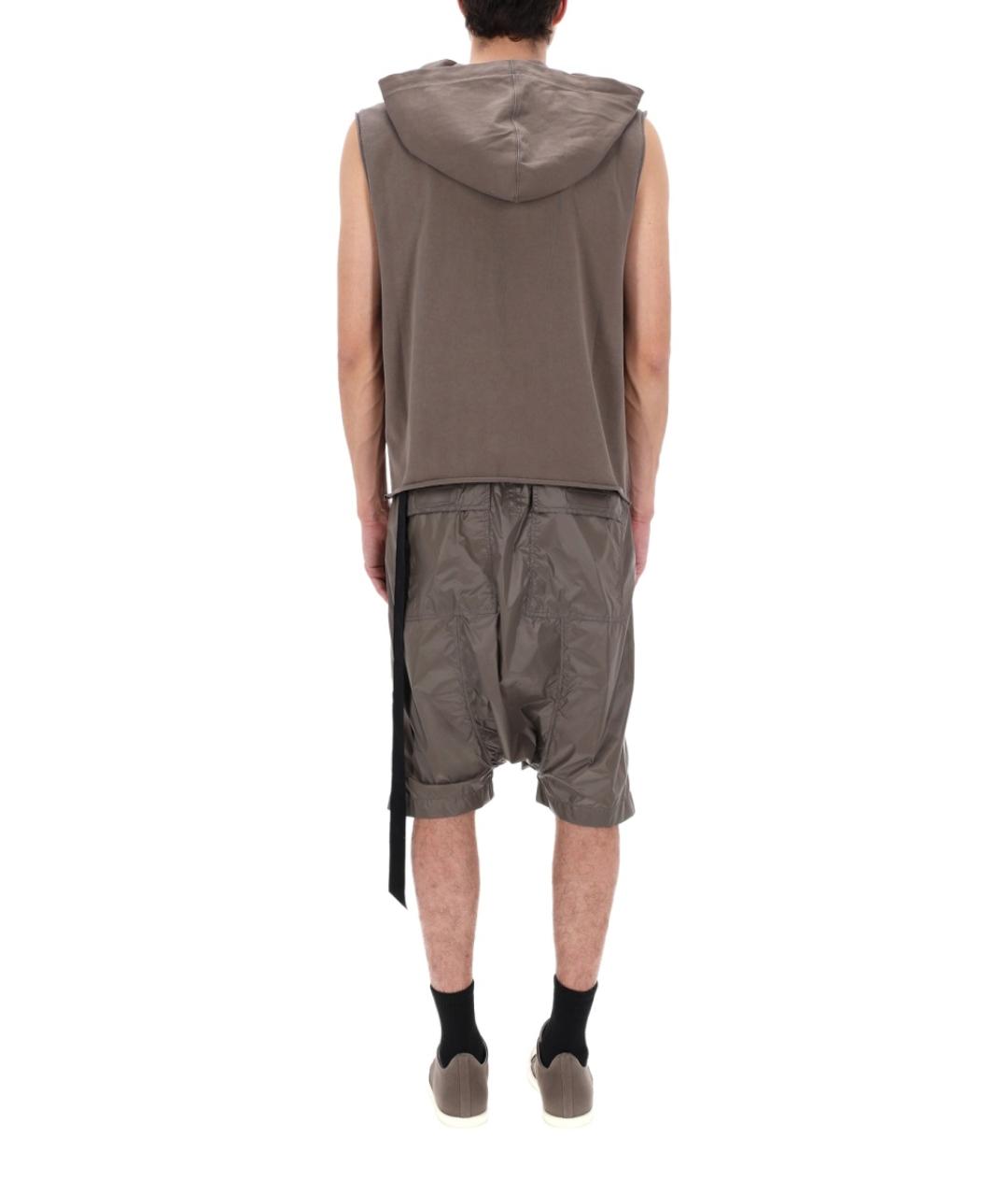 RICK OWENS DRKSHDW Коричневая хлопковая майка, фото 4