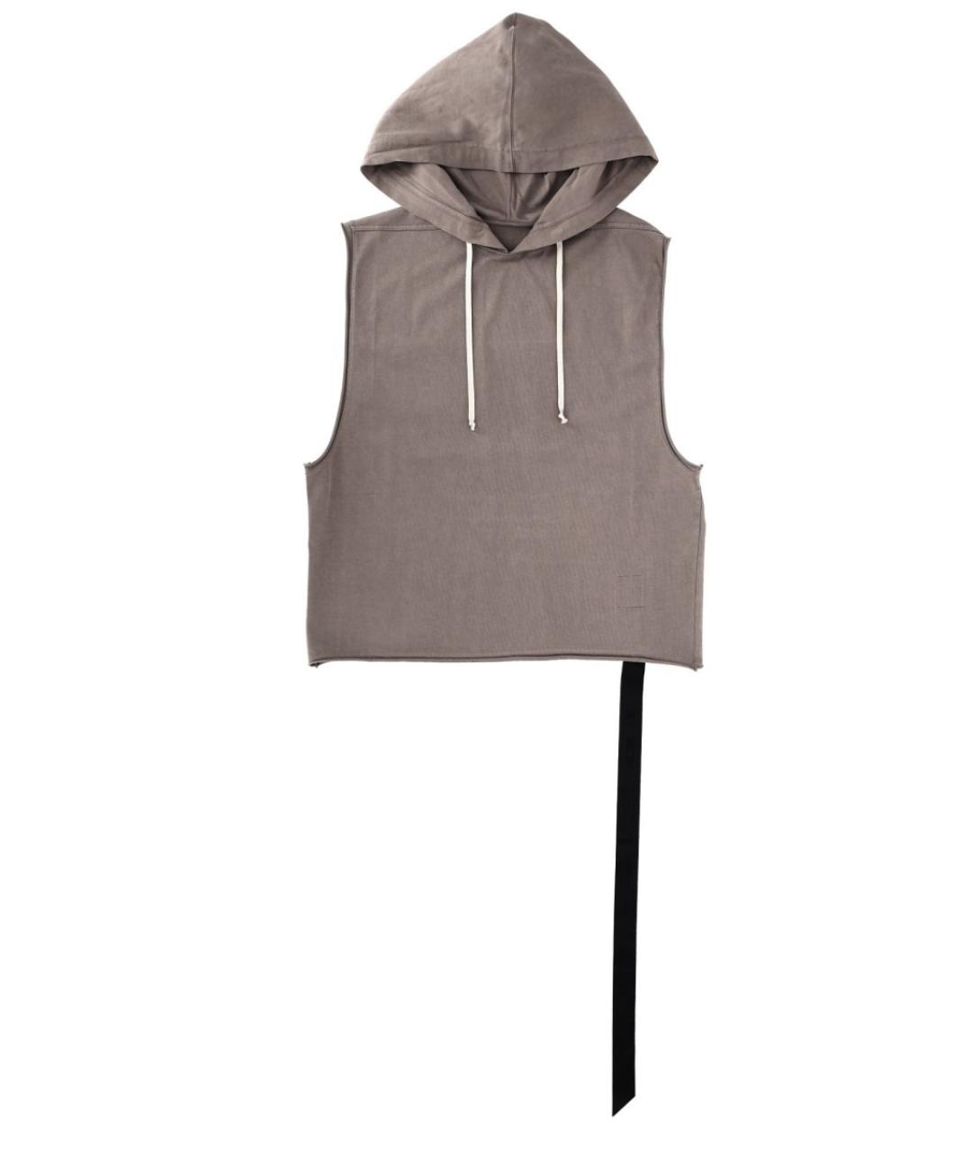 RICK OWENS DRKSHDW Коричневая хлопковая майка, фото 1