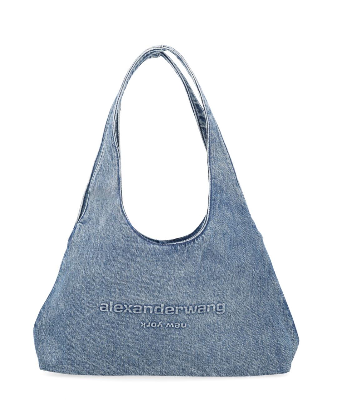 ALEXANDER WANG Синяя хлопковая сумка тоут, фото 1