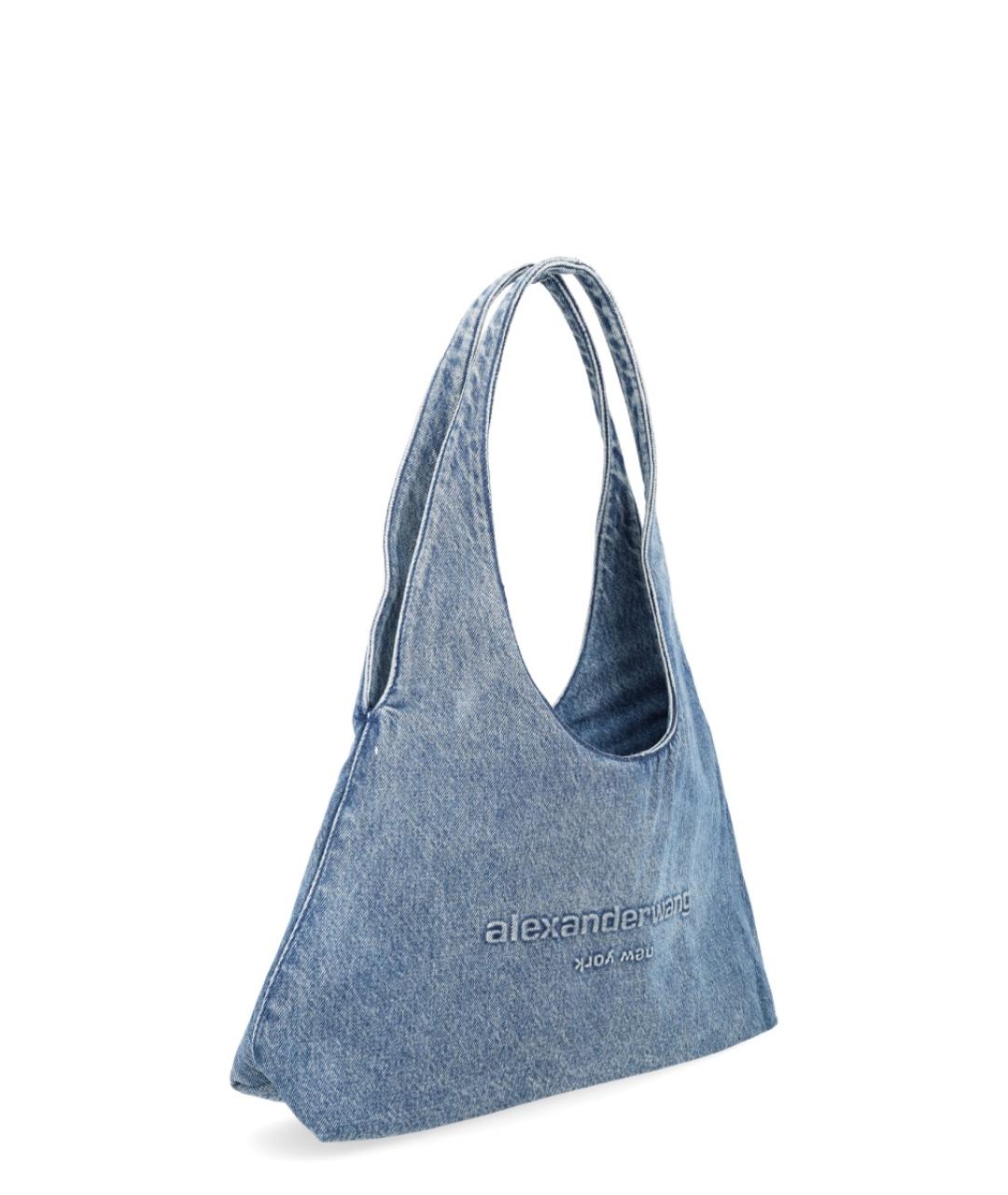 ALEXANDER WANG Синяя хлопковая сумка тоут, фото 3