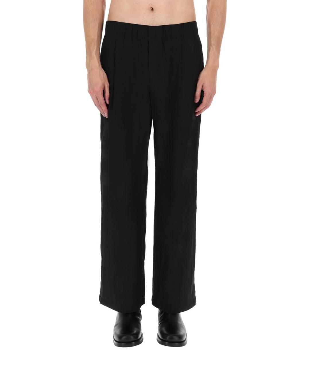 OUR LEGACY Черные льняные повседневные брюки, фото 6