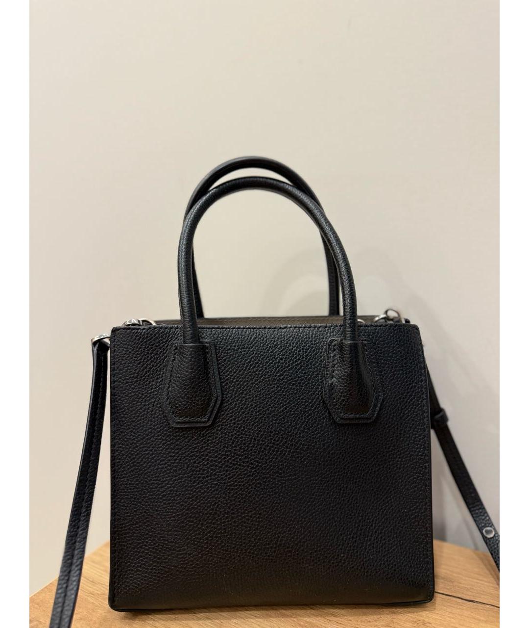 MICHAEL KORS Черная кожаная сумка с короткими ручками, фото 2